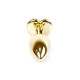 Анальна пробка B - Series HeavyFun Heart Jewellery Gold Plug, діаметр 2,7 см, довжина 7 см, Red
