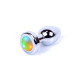Анальна пробка B - Series HeavyFun Jewellery Silver Plug Disco Flashlight