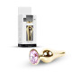 Анальна пробка B - Series HeavyFun Long Jewellery Gold Plug, діаметр 3 см, довжина 9,5 см, Pink