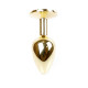Анальна пробка B - Series HeavyFun Classic Jewellery Gold Plug, діаметр 2,7 см, довжина 7 см, Red