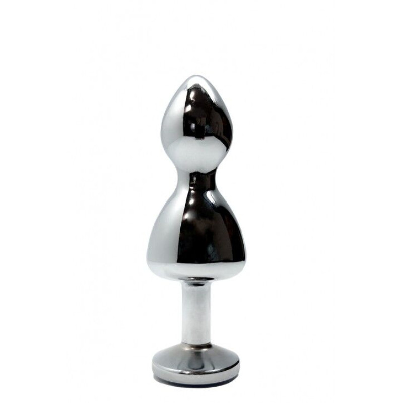 Металлическая анальная пробка Wooomy Lollypop Double Ball Metal Plug Red S диам. 2,8 см, длина 8,5см