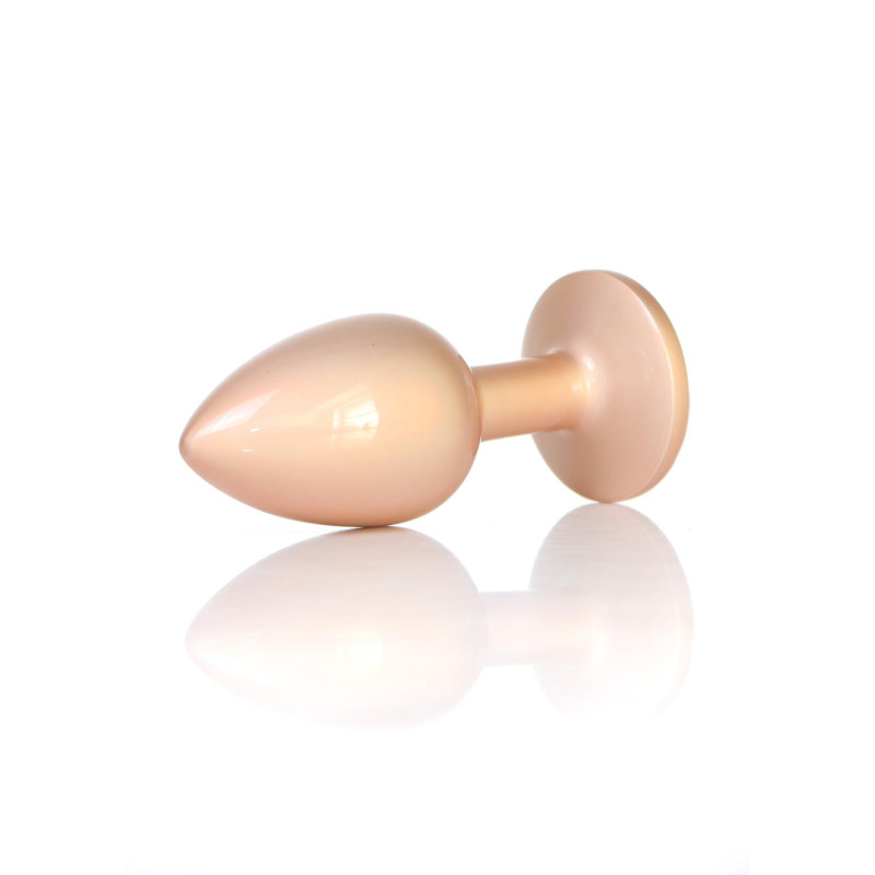 Анальная пробка B - Series HeavyFun Pearl Classic Jewellery Gold Plug Clear S