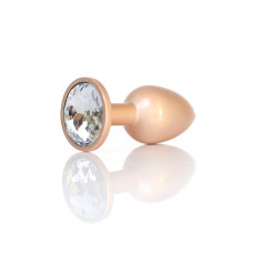 Анальная пробка B - Series HeavyFun Pearl Classic Jewellery Gold Plug Clear S