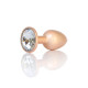 Анальная пробка B - Series HeavyFun Pearl Classic Jewellery Gold Plug Clear S