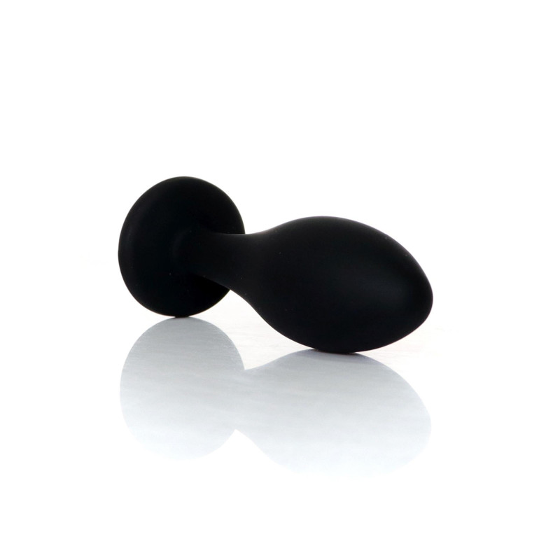 Анальна пробка B - Series HeavyFun Bullet Jewellery Silicone Black Plug, діаметр 3,2 см, довжина 10,5 см, Clear
