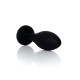 Анальна пробка B - Series HeavyFun Bullet Jewellery Silicone Black Plug, діаметр 3,2 см, довжина 10,5 см, Clear