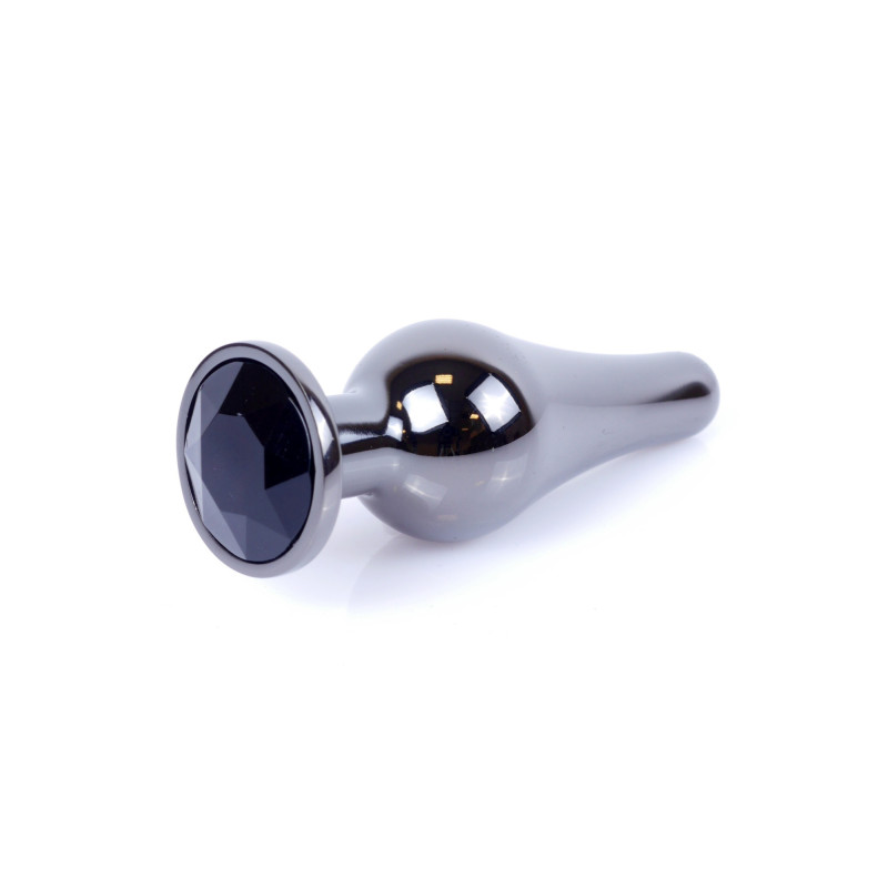 Анальна пробка B - Series HeavyFun Long Jewellery Dark Silver Plug, діаметр 3 см, довжина 9,5 см, Black