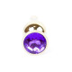 Анальна пробка B - Series HeavyFun Long Jewellery Gold Plug, діаметр 3 см, довжина 9,5 см, Purple