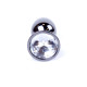 Анальная пробка B – Series HeavyFun Classic Jewellery Dark Silver Plug, диаметр 2,7 см, длина 7 см, Clear