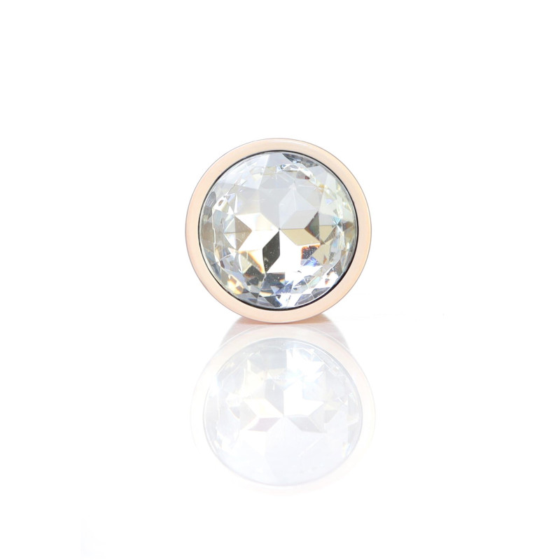 Анальная пробка B - Series HeavyFun Pearl Classic Jewellery Gold Plug Clear S