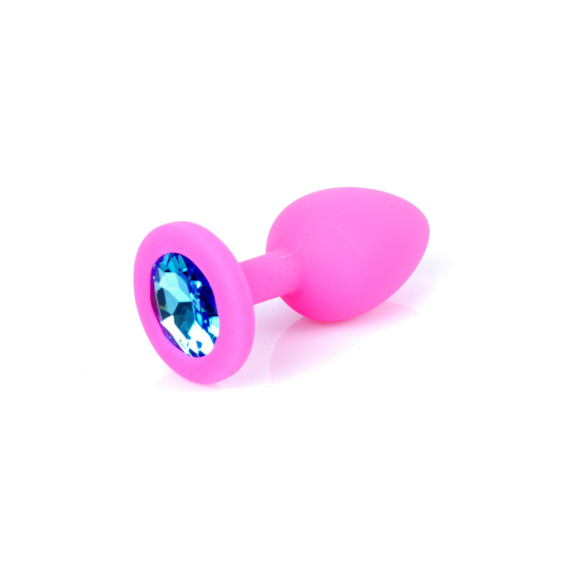Анальная пробка B - Series HeavyFun Classic Jewellery Silicone Pink Plug, диаметр 2,7 см, длина 7 см, Blue