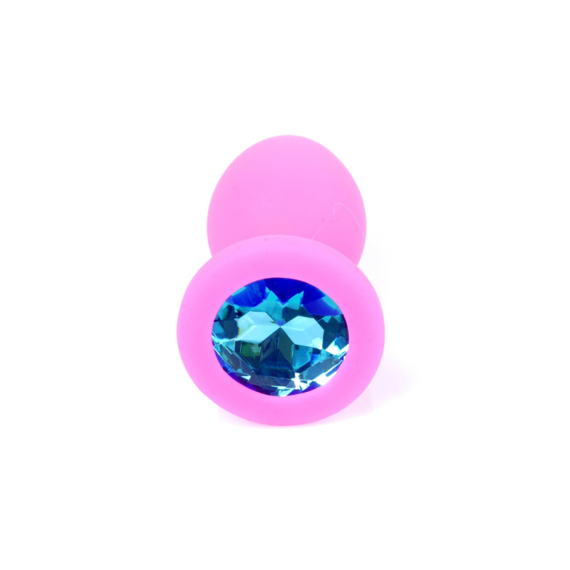 Анальная пробка B - Series HeavyFun Classic Jewellery Silicone Pink Plug, диаметр 2,7 см, длина 7 см, Blue