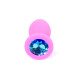 Анальная пробка B - Series HeavyFun Classic Jewellery Silicone Pink Plug, диаметр 2,7 см, длина 7 см, Blue