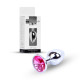 Анальная пробка B - Series HeavyFun Classic Jewellery Silver Plug, диаметр 2,7 см, длина 7 см, Fuchsia