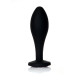 Анальна пробка B - Series HeavyFun Bullet Jewellery Silicone Black Plug, діаметр 3,2 см, довжина 10,5 см, Clear