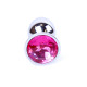 Анальная пробка B - Series HeavyFun Classic Jewellery Silver Plug, диаметр 2,7 см, длина 7 см, Fuchsia