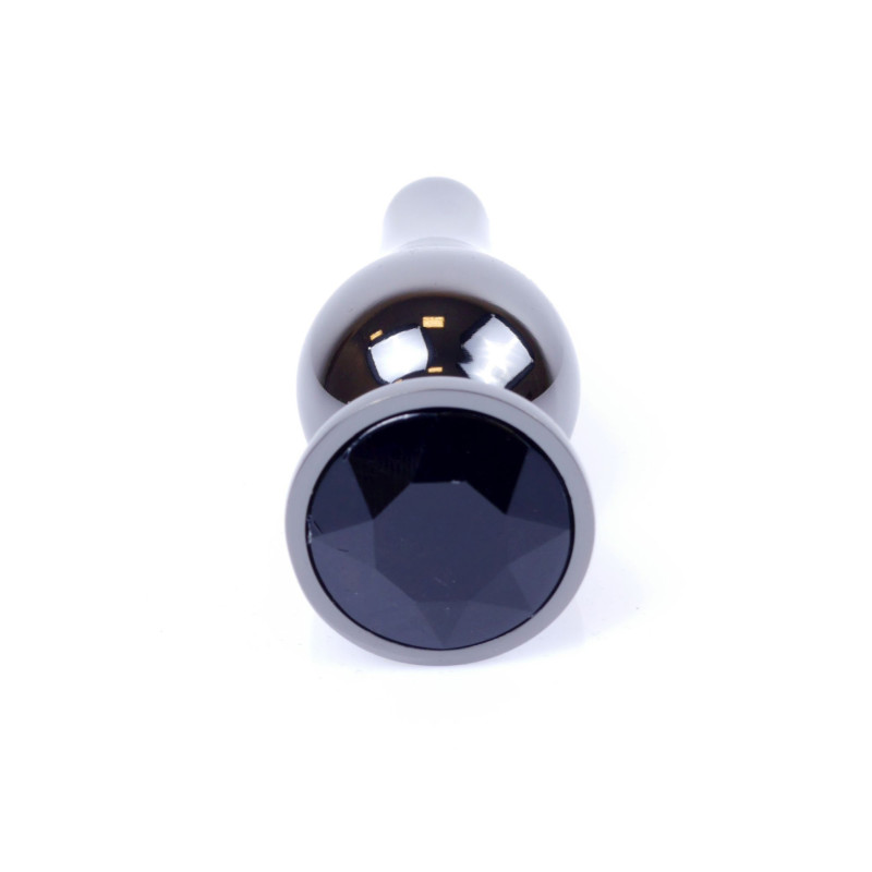 Анальна пробка B - Series HeavyFun Long Jewellery Dark Silver Plug, діаметр 3 см, довжина 9,5 см, Black