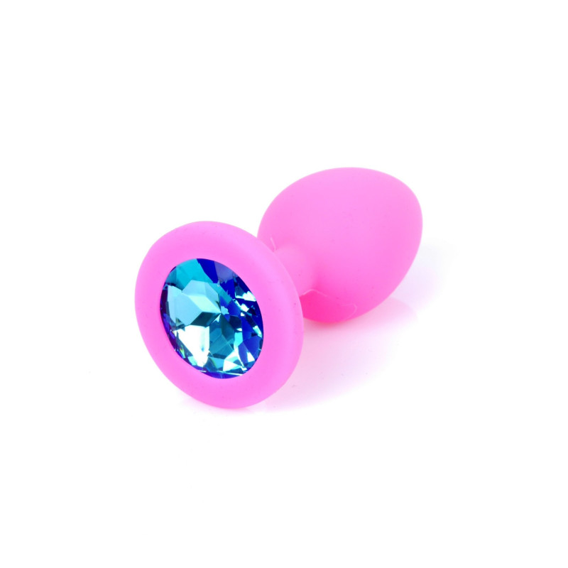 Анальная пробка B - Series HeavyFun Classic Jewellery Silicone Pink Plug, диаметр 2,7 см, длина 7 см, Blue
