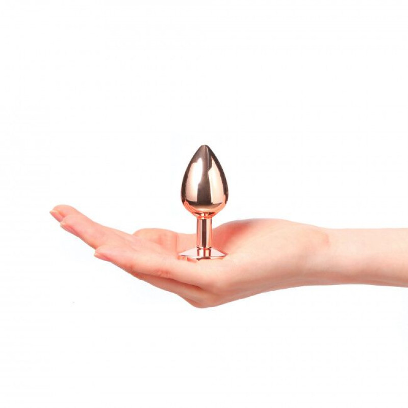 Металева анальна пробка із прикрасою у вигляді кристала Marc Dorcel - Diamond Plug S