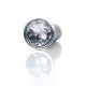 Анальна пробка B - Series HeavyFun Bullet Jewellery Silver Plug, діаметр 2 см, довжина 7,7 см, Clear