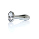 Анальна пробка B - Series HeavyFun Bullet Jewellery Silver Plug, діаметр 2 см, довжина 7,7 см, Clear