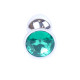 Анальная пробка B – Series HeavyFun Classic Jewellery Silver Plug, диаметр 2,7 см, длина 7 см, Green