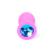 Анальна пробка B - Series HeavyFun Classic Jewellery Silicone Pink Plug, діаметр 3,5 см, довжина 8 см, Blue