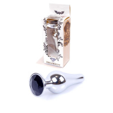 Анальна пробка B - Series HeavyFun Long Jewellery Silver Plug, діаметр 3 см, довжина 9,5 см, Black