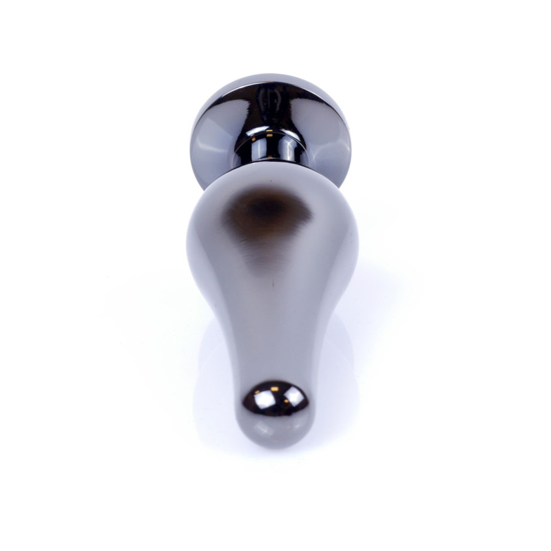 Анальная пробка B - Series HeavyFun Long Jewellery Dark Silver Plug, диаметр 3 см, длина 9,5 см, Blue