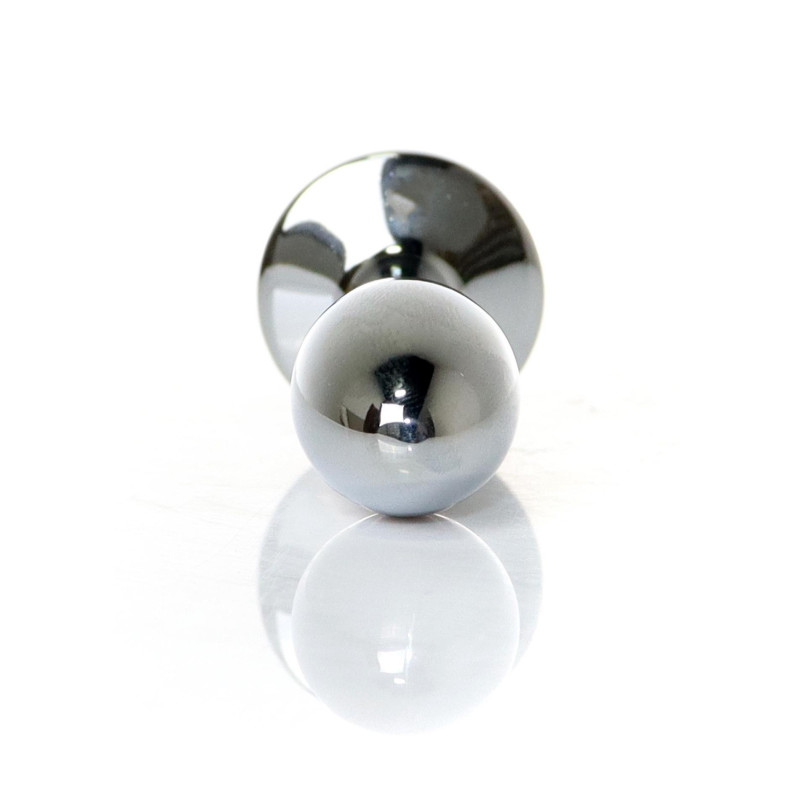 Анальна пробка B - Series HeavyFun Bullet Jewellery Silver Plug, діаметр 2 см, довжина 7,7 см, Clear