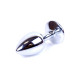 Анальная пробка B – Series HeavyFun Classic Jewellery Silver Plug, диаметр 2,7 см, длина 7 см, Green