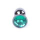 Анальная пробка B – Series HeavyFun Classic Jewellery Dark Silver Plug, диаметр 2,7 см, длина 7 см, Green