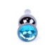 Анальная пробка B - Series HeavyFun Long Jewellery Dark Silver Plug, диаметр 3 см, длина 9,5 см, Blue