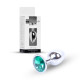 Анальная пробка B – Series HeavyFun Classic Jewellery Silver Plug, диаметр 2,7 см, длина 7 см, Green