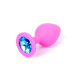 Анальна пробка B - Series HeavyFun Classic Jewellery Silicone Pink Plug, діаметр 3,5 см, довжина 8 см, Blue