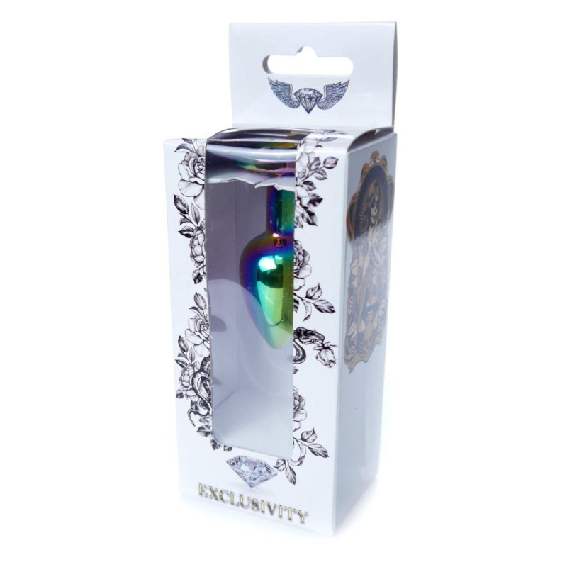 Анальна пробка B - Series HeavyFun Classic Jewellery Multicolour Plug, діаметр 2,7 см, довжина 7 см, Clear
