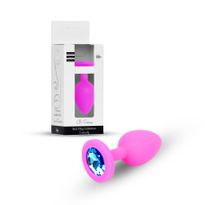 Анальная пробка B - Series HeavyFun Classic Jewellery Silicone Pink Plug, диаметр 3,5 см, длина 8 см, Blue