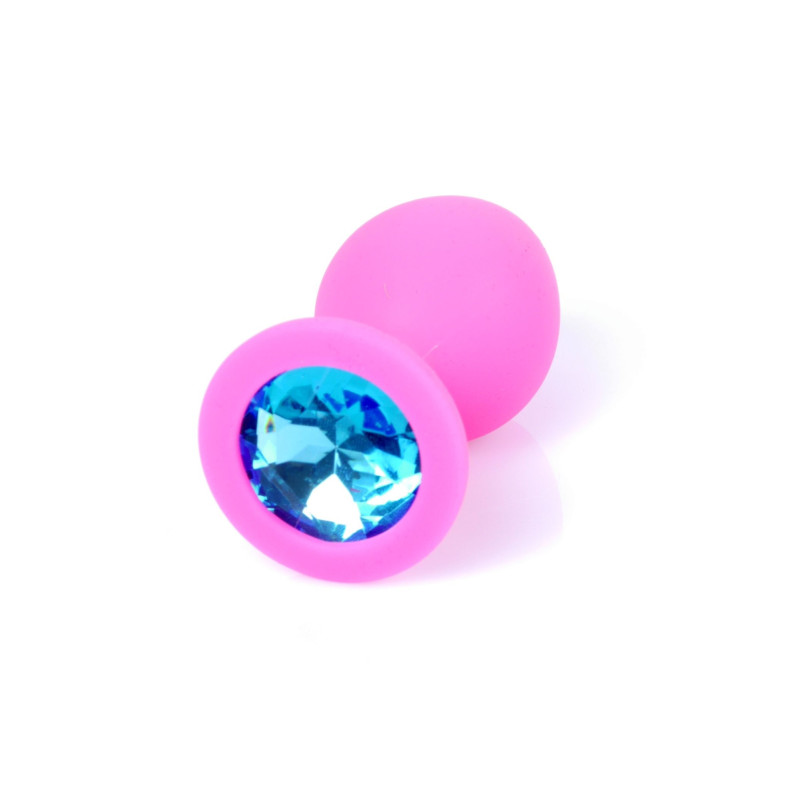 Анальна пробка B - Series HeavyFun Classic Jewellery Silicone Pink Plug, діаметр 3,5 см, довжина 8 см, Blue