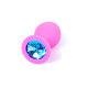 Анальна пробка B - Series HeavyFun Classic Jewellery Silicone Pink Plug, діаметр 3,5 см, довжина 8 см, Blue