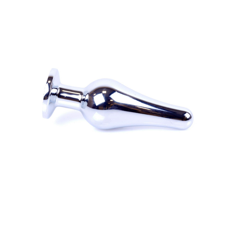 Анальная пробка B – Series HeavyFun Long Jewellery Silver Plug, диаметр 3 см, длина 9,5 см, Black