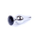 Анальная пробка B – Series HeavyFun Long Jewellery Silver Plug, диаметр 3 см, длина 9,5 см, Black