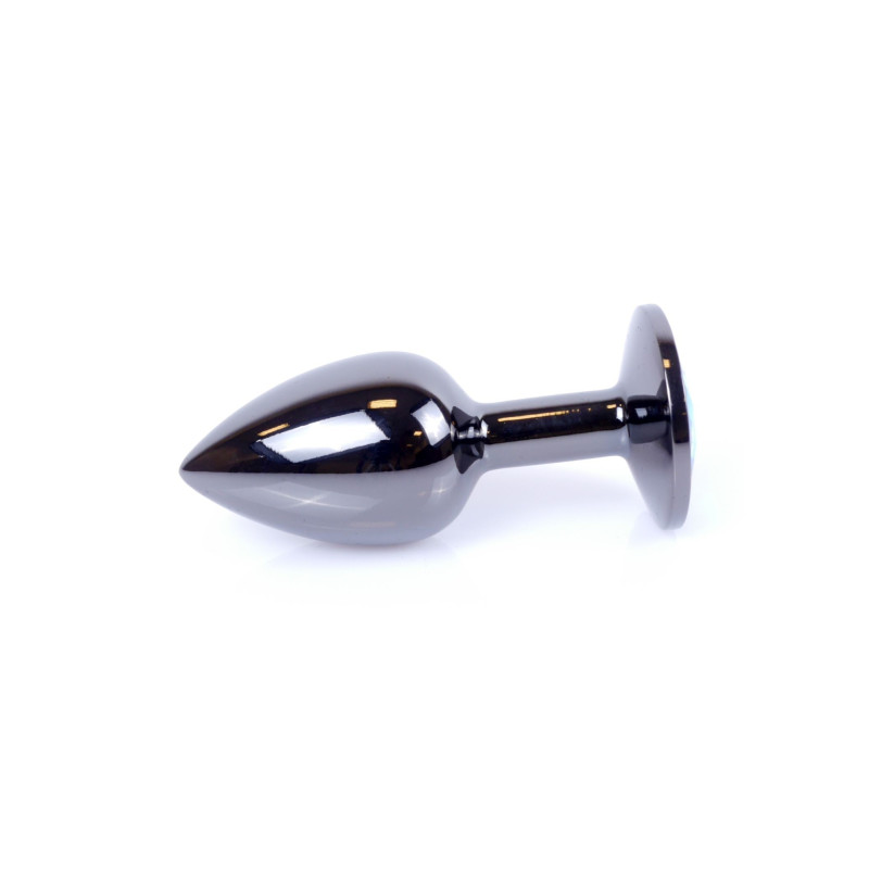 Анальна пробка B - Series HeavyFun Classic Jewellery Dark Silver Plug, діаметр 2,7 см, довжина 7 см, Pink