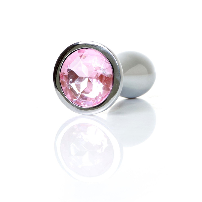 Анальна пробка B - Series HeavyFun Bullet Jewellery Silver Plug, діаметр 2,8 см, довжина 9,2 см, Pink