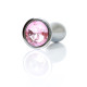 Анальна пробка B - Series HeavyFun Bullet Jewellery Silver Plug, діаметр 2,8 см, довжина 9,2 см, Pink