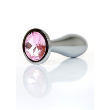 Анальна пробка B - Series HeavyFun Bullet Jewellery Silver Plug, діаметр 2,8 см, довжина 9,2 см, Pink