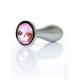 Анальна пробка B - Series HeavyFun Bullet Jewellery Silver Plug, діаметр 2,8 см, довжина 9,2 см, Pink