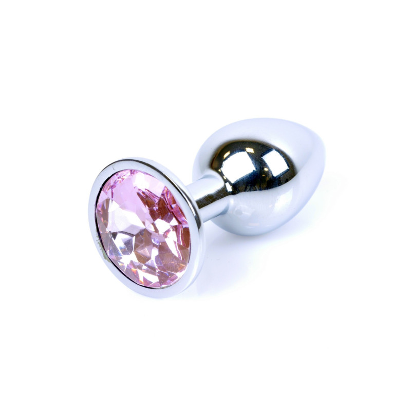 Анальная пробка B – Series HeavyFun Classic Jewellery Silver Plug, диаметр 2,7 см, длина 7 см, Pink
