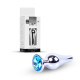 Анальная пробка B - Series HeavyFun Long Jewellery Silver Plug, диаметр 3 см, длина 9,5 см, Blue