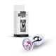 Анальная пробка B – Series HeavyFun Classic Jewellery Silver Plug, диаметр 2,7 см, длина 7 см, Pink
