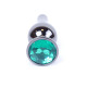 Анальна пробка B - Series HeavyFun Long Jewellery Dark Silver Plug, діаметр 3 см, довжина 9,5 см, Green